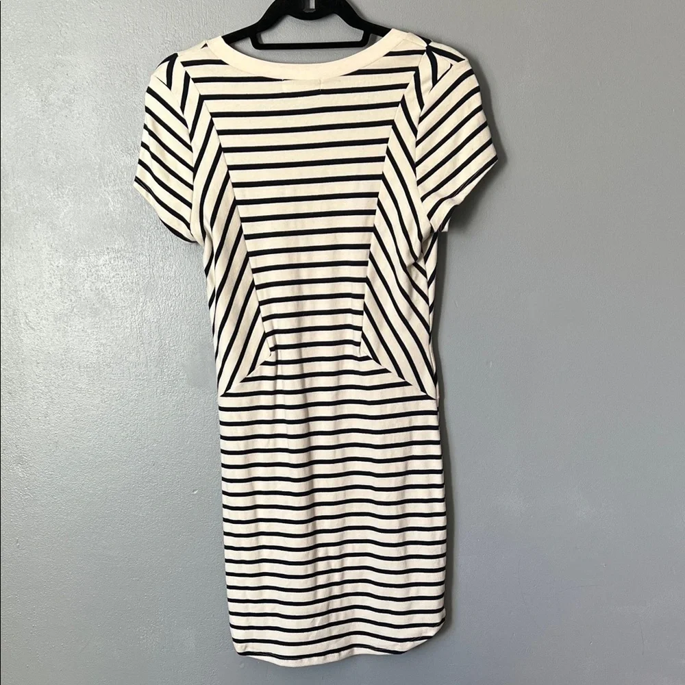 Montreau Women’s Striped Nautical Short Sleeve Mini Geometric PatternDressLarge‎